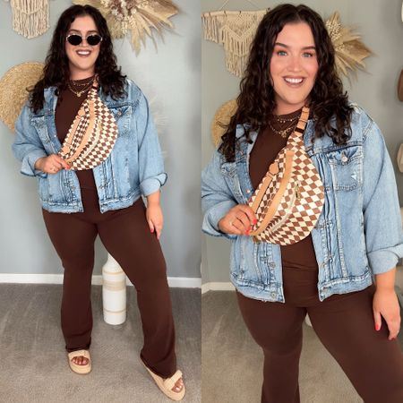 Cozy casual everyday outfit inspo ☀️🤎✨ Comfy matching set styled for an easy on the go look 
Matching set: XL
Denim jacket: XXL

#LTKSeasonal #LTKStyleTip #LTKPlusSize