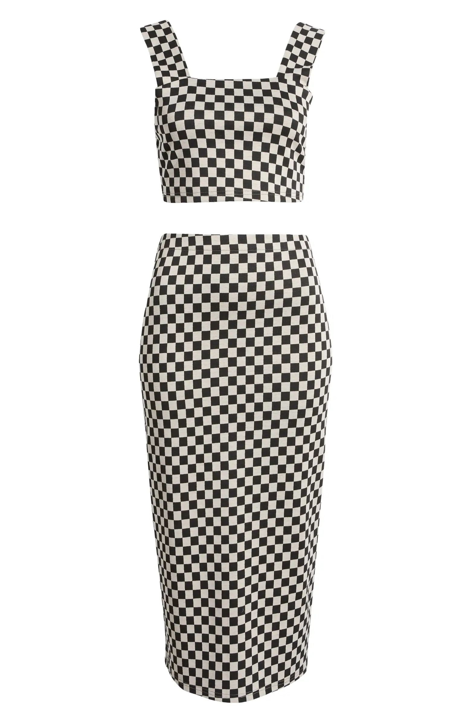 Looking Good Double Knit Crop Tank & High Waist Midi Pencil Skirt | Nordstrom