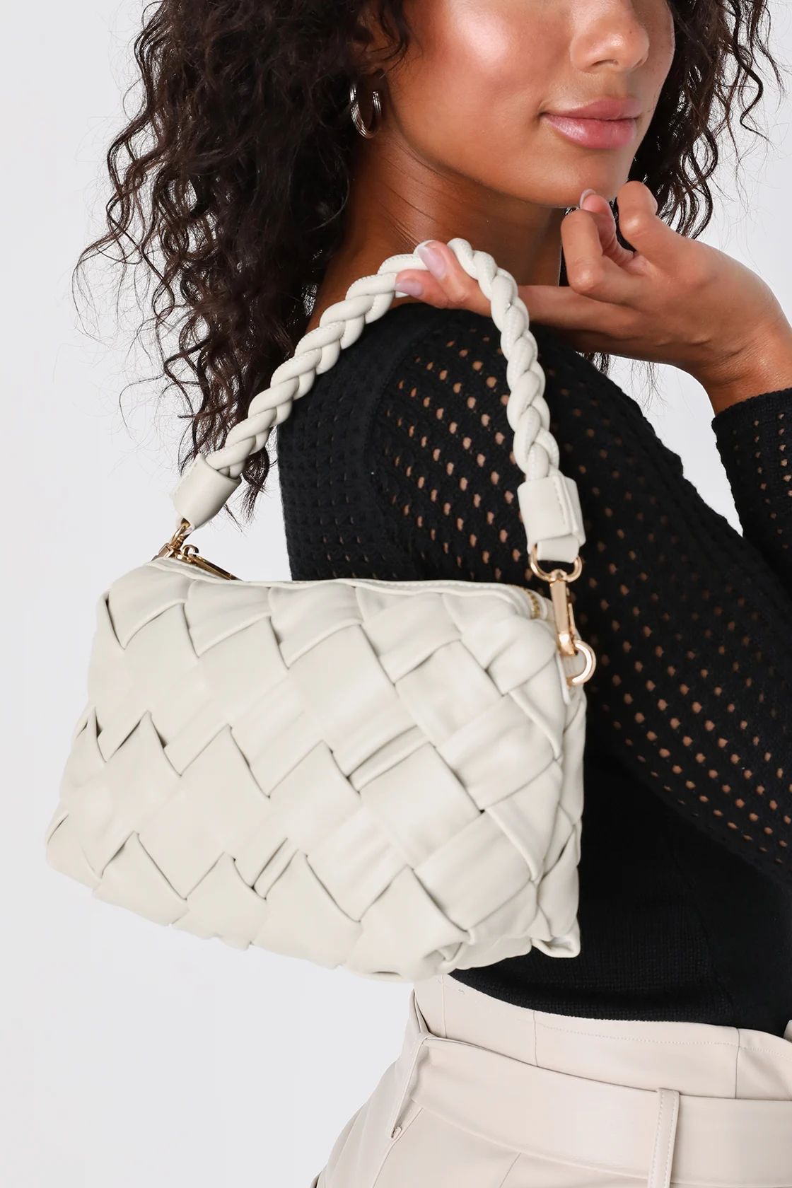 Cecelia Ivory Woven Handbag | Lulus (US)