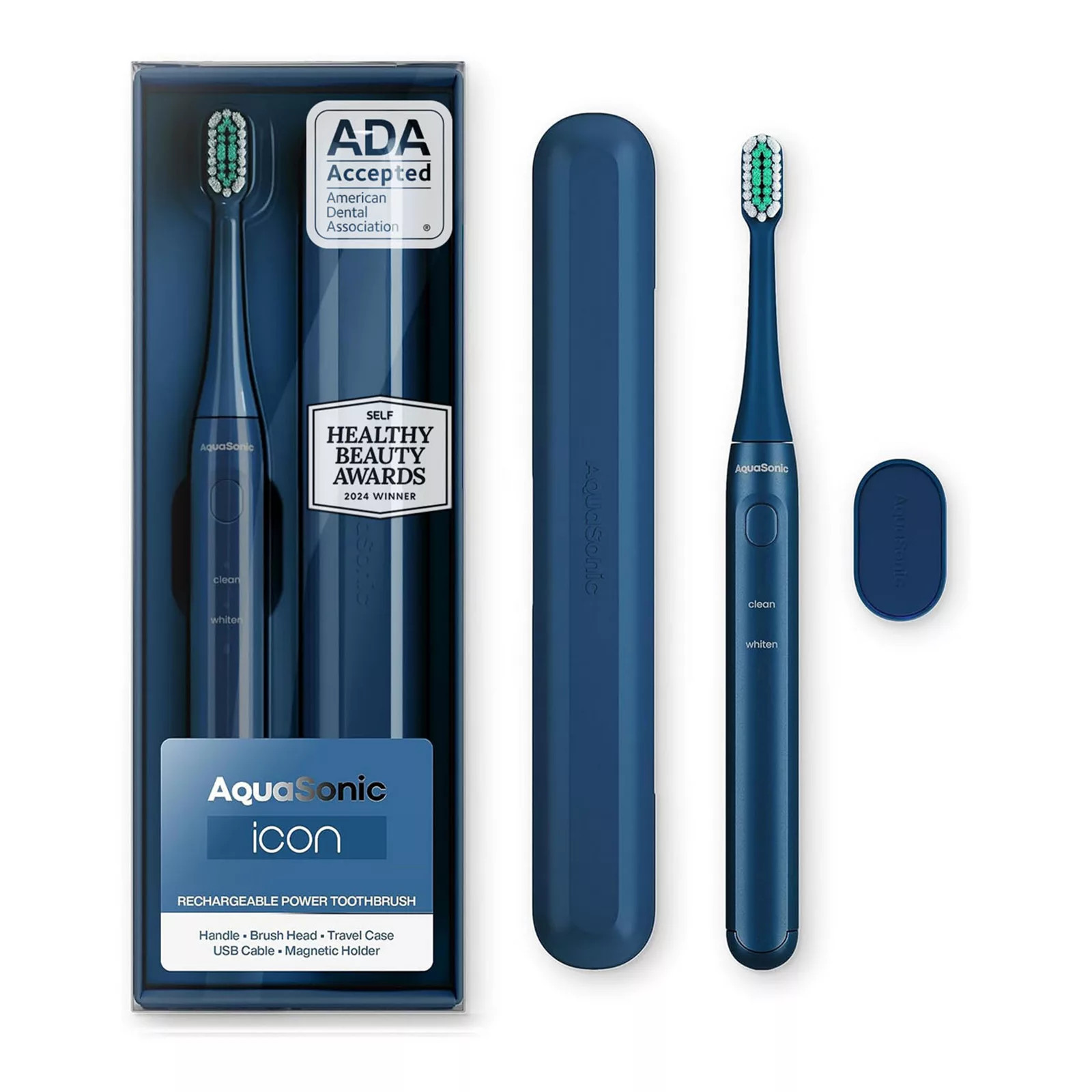 AquaSonic Icon Rechargeable Power Toothbrush, Blue | Kohl's
