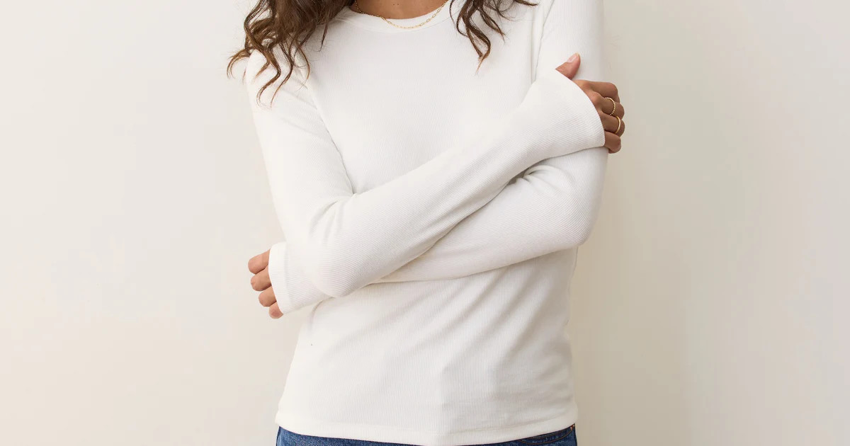 Lexi Rib Sun-In Longsleeve Crew Tee | Marine Layer