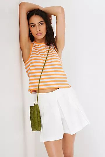 Maeve Cropped Striped Tank | Anthropologie (US)