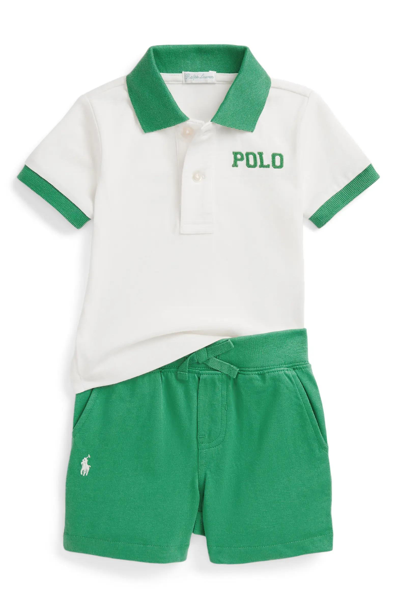 Ralph Lauren Tipped Cotton Polo & Shorts Set | Nordstrom | Nordstrom