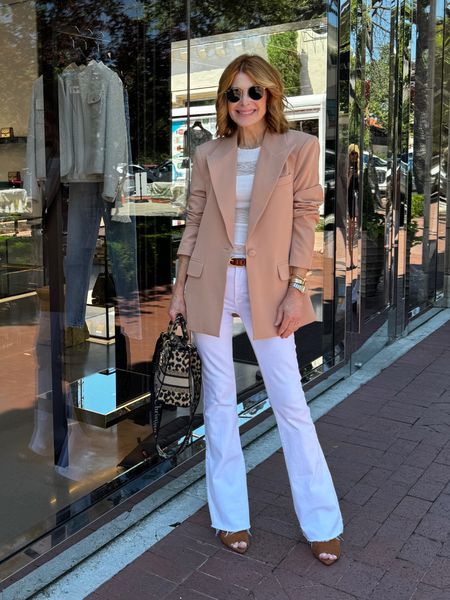 Date night on a Monday? Any night can be date night and I love this fabulous nude toffee color blazer that is super lightweight! Wearing an xs. Oh, did I mention it’s on sale? Less than $150! 

#LTKSaleAlert #LTKOver40 #LTKStyleTip