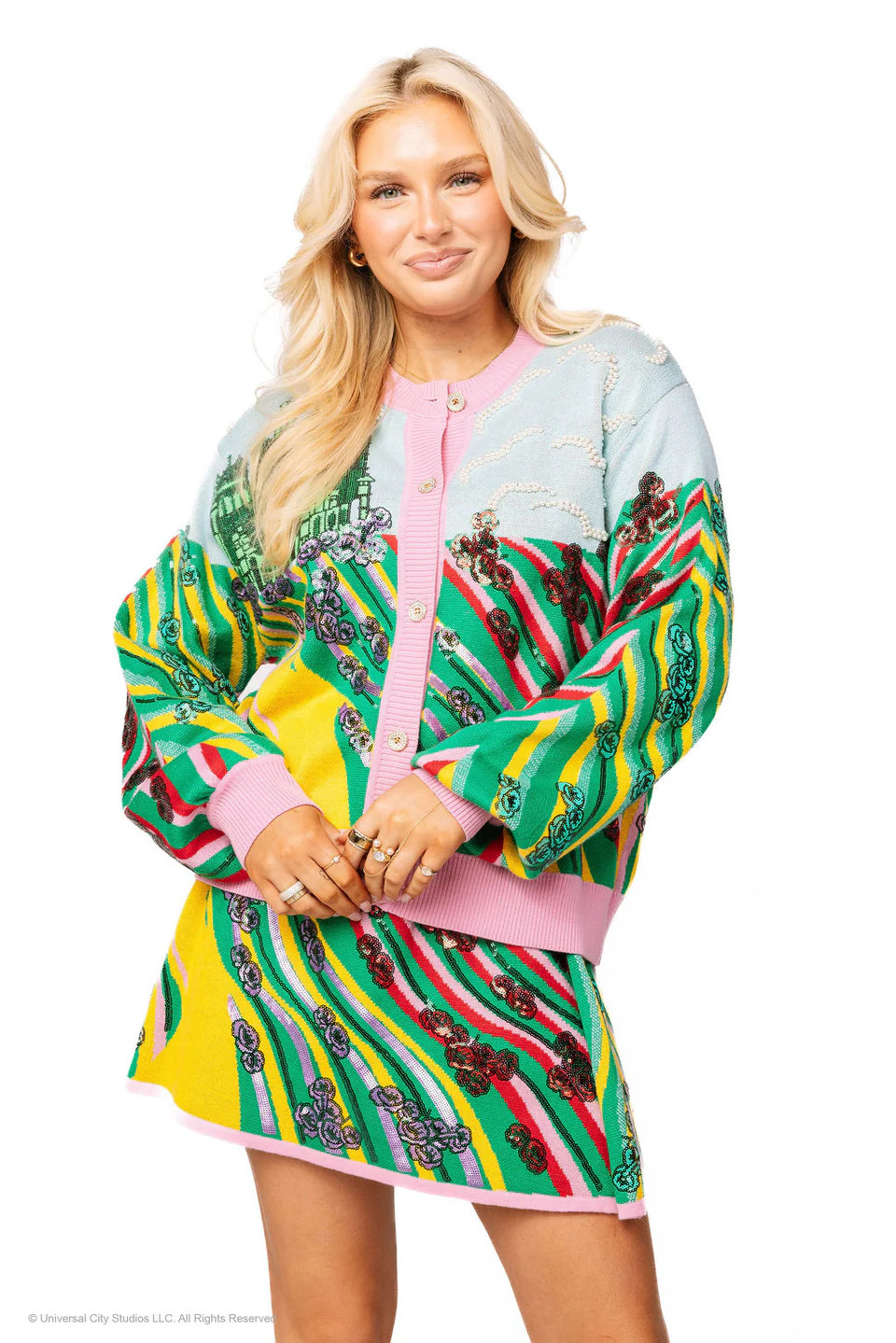 Licensed Yellow Brick Road to Oz Button Up Cardigan | Queen of Sparkles