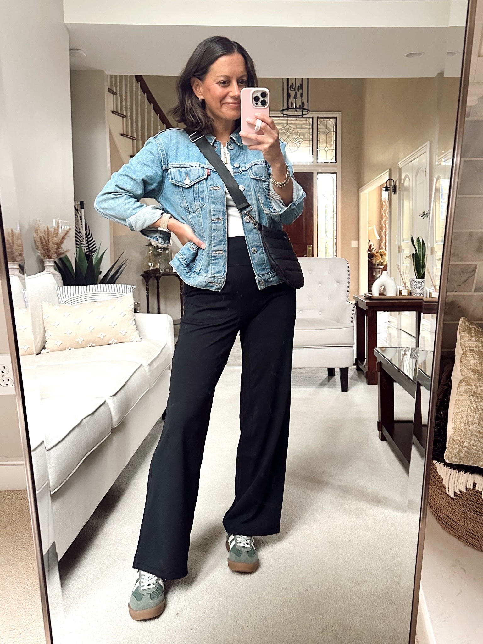 Easy fall mom outfit idea! Wide leg yoga pants are on deal! Run true to size. I got the shortest length at 5’4”.

#LTKootd #LTKmomlife #LTKActive