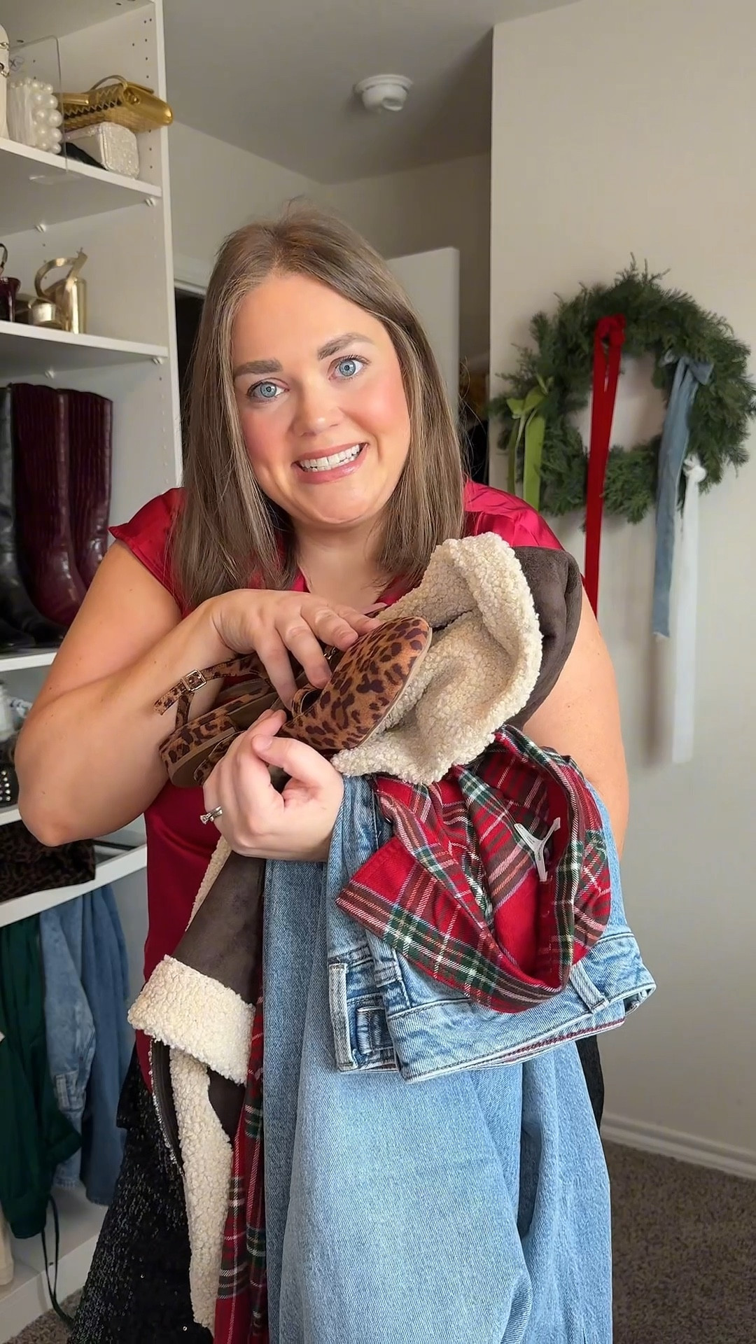 Maurices haul! Wearing 18 in jeans, 2x in flannel tunic top, 1x in sequin pants, 1x in vest, xxl in red top 

#LTKPlusSize #LTKFindsUnder50 #LTKHoliday