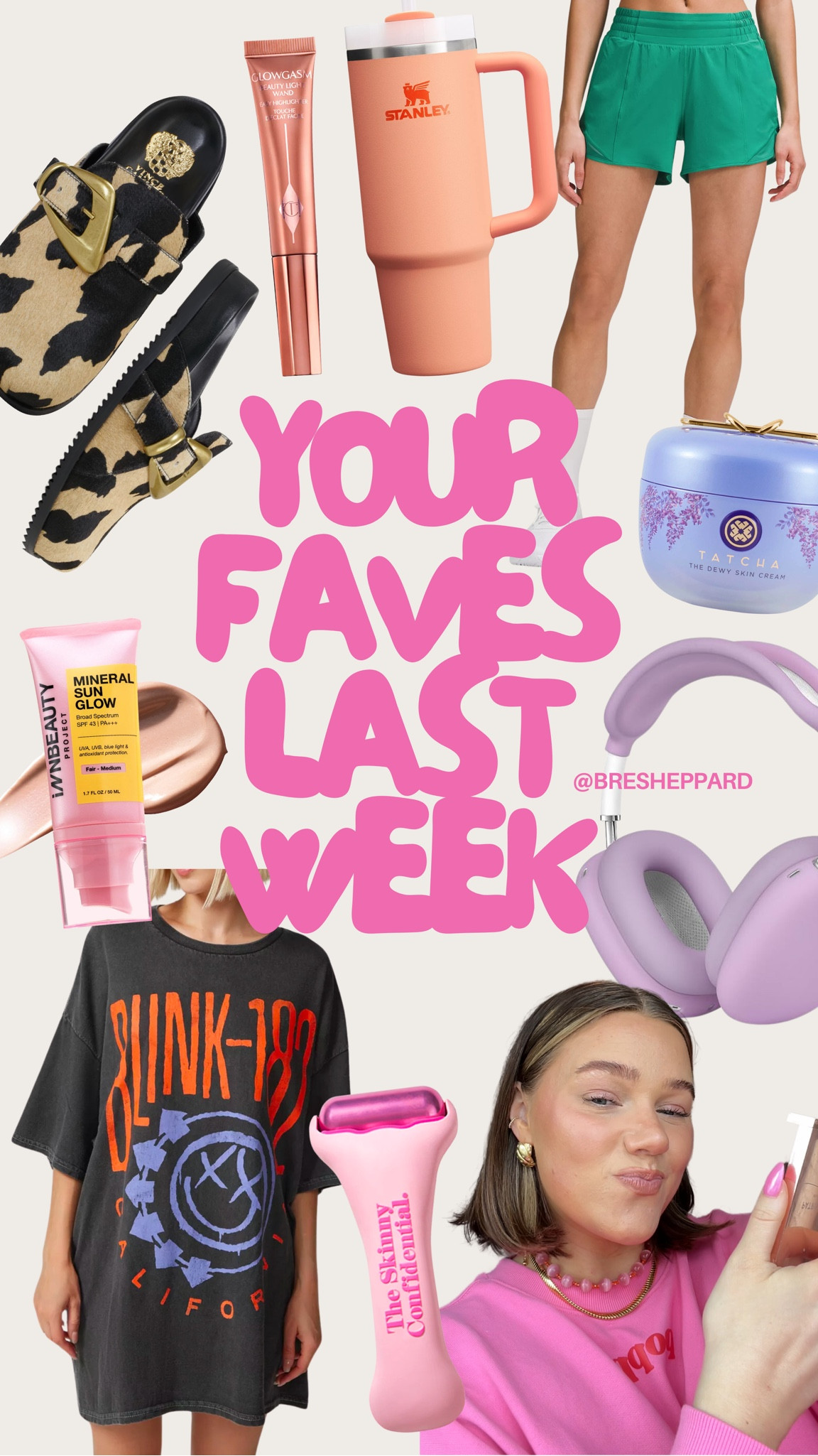 Blink 182 tee size S/M
Lululemon shorts size 10
Love this Tatcha moisturizer!!!
True to size in cowhide slides
New Stanley colors!
Face ice roller ever