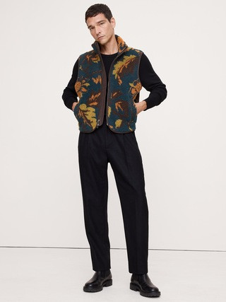 Print Sherpa Vest | Banana Republic (US)