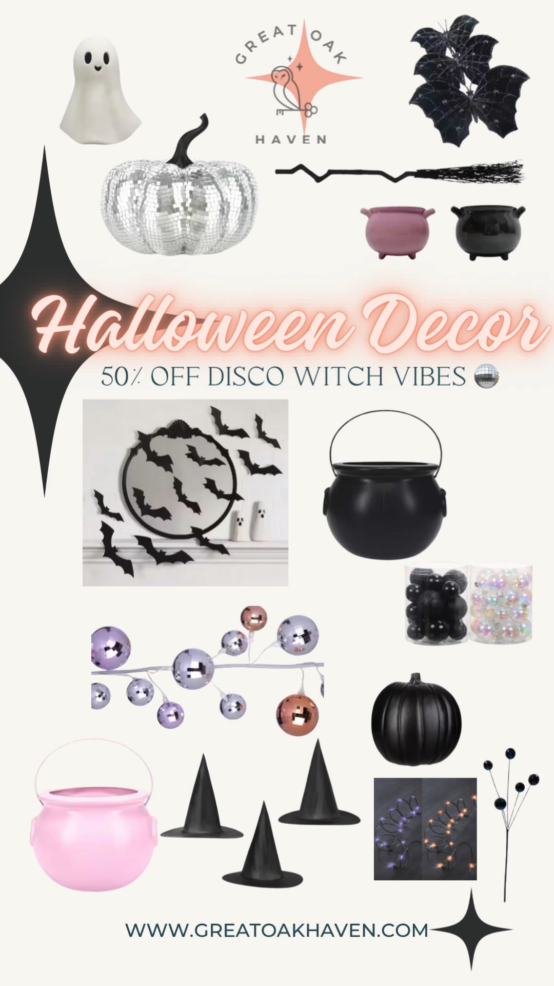 🪄Halloween Decorations On Sale! 

🚨 50% off at Michael’s & there’s still a large selection! 

🪩 Grab all the spooky cutesy | disco witch vibes & everything inbetween! 

#LTKHome #LTKSeasonal #LTKHalloween