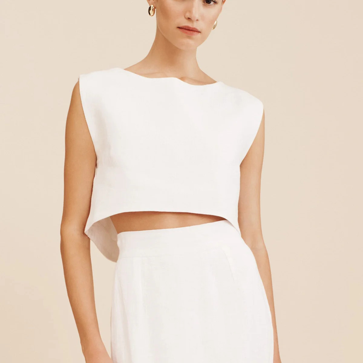 MARTINA CROP TOP - IVORY | POSSE (US)