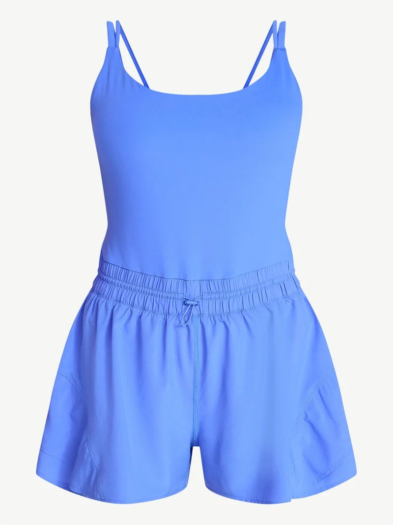 Avia Women's Clinched Waist Romper, Sizes XS-4X | Walmart (US)