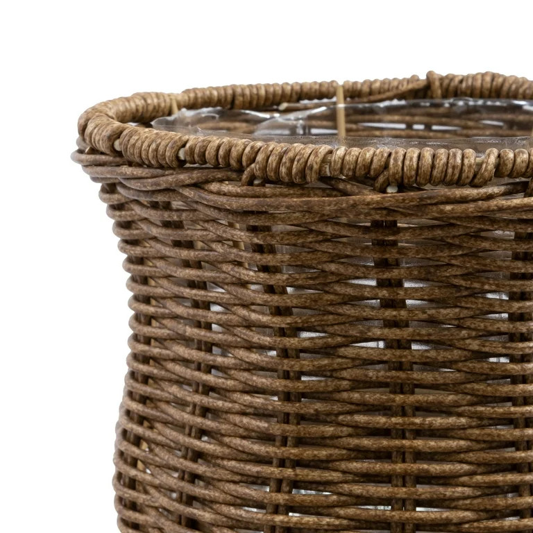 My Texas House 8 Inch Goblet Woven Planter Urn Shape, Brown | Walmart (US)