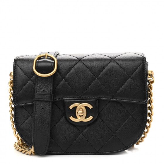 CHANEL Calfskin Quilted Moon Messenger Black | FASHIONPHILE | Fashionphile