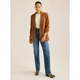 Scoop Women's Ultimate Crepe Scrunch Sleeve Blazer, Sizes XS-XXL | Walmart (US)