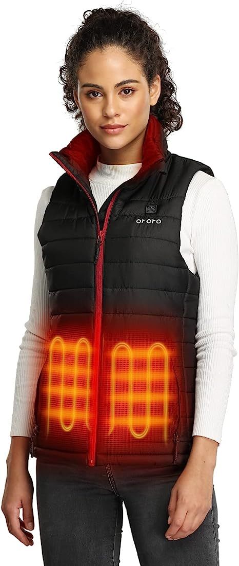 ORORO Women's Lightweight Heated Vest with Battery Pack (Medium) at Amazon Women's Coats Shop | Amazon (US)