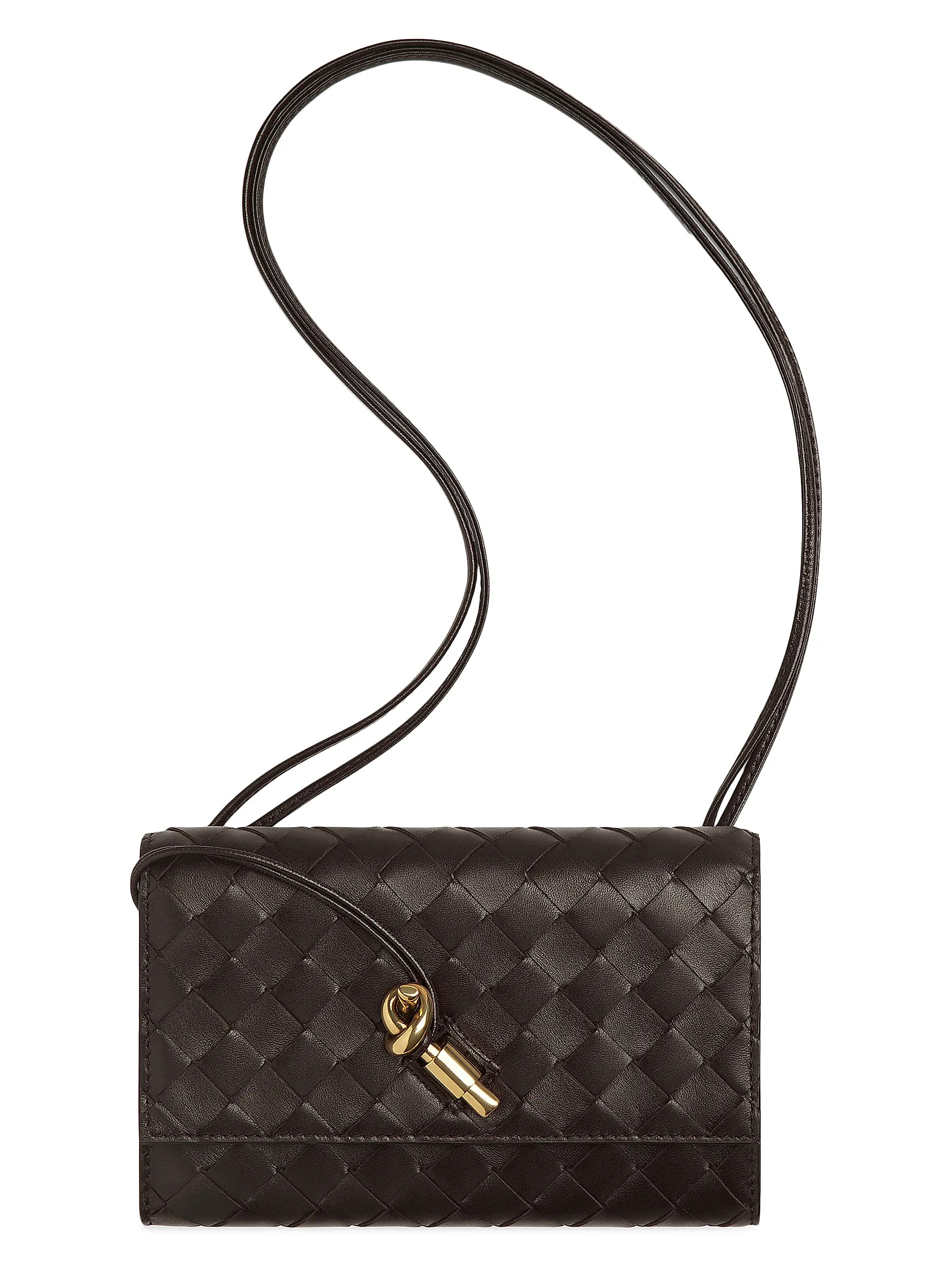 Bottega Veneta Andiamo Intrecciato Leather Shoulder Bag | Saks Fifth Avenue | Saks Fifth Avenue