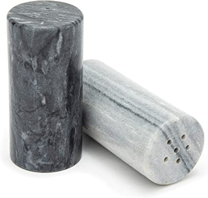 Fox Run White and Black Marble Salt and Pepper Shaker Set, Set of 2 | Amazon (US)