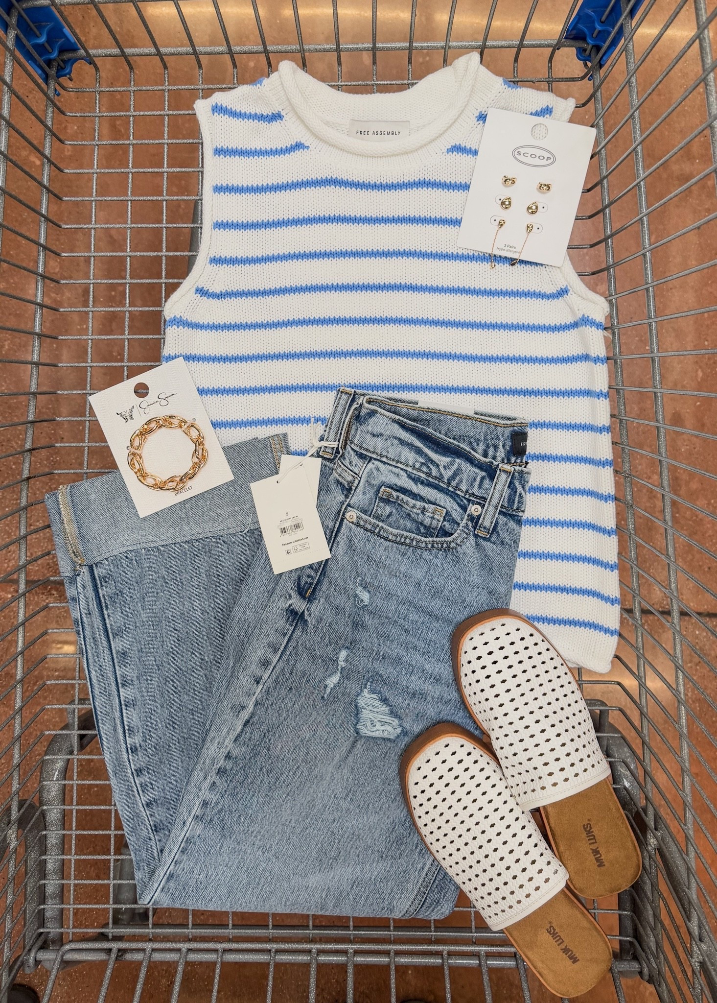 ✨ The kind of outfit that never goes out of style.
This striped sweater tank paired with light wash denim is giving effortless summer chic. Add neutral slides and gold accessories, and you’re ready for brunch, errands, or vacation days. 💙

#LTKgrwm #LTKootd #LTKdayinmylife