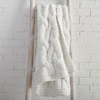 Chunky Braided Knit Throw | Grandin Road | Grandin Road