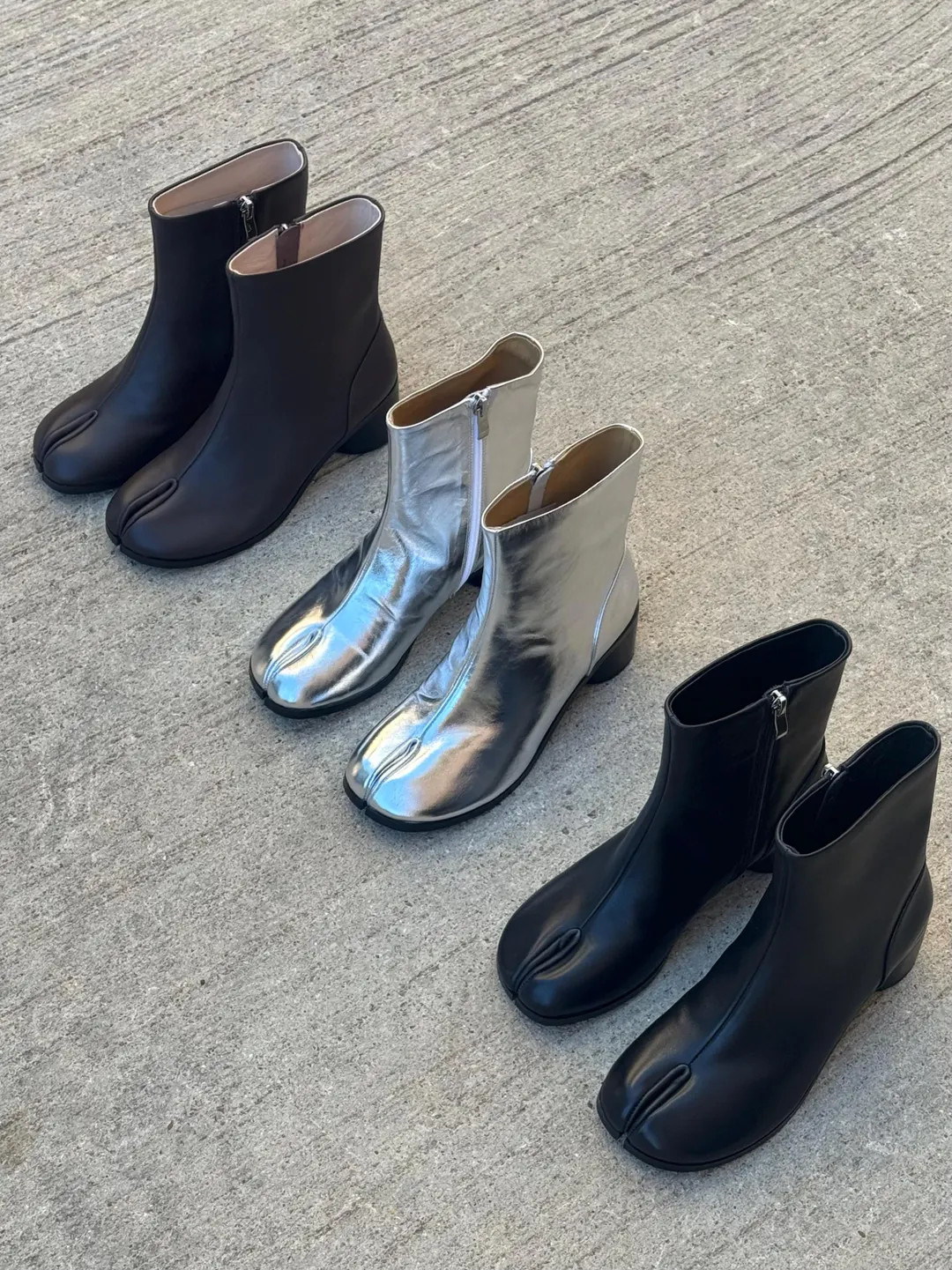 Leather Tabi Boots - Ankle Style, Side Zipper - Etsy UK | Etsy (US)