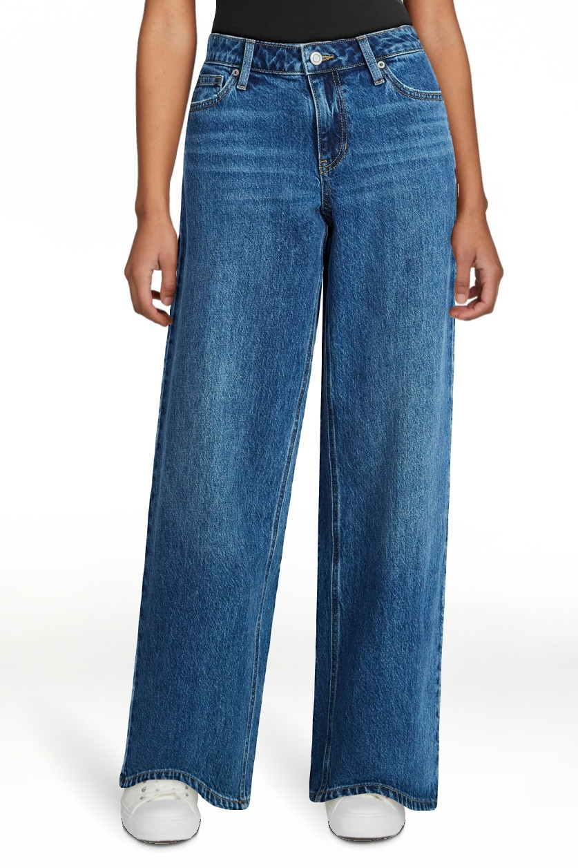 No Boundaries Mid Rise Baggy Jeans, 29", 31", 33" Inseams, Women's Sizes 00-24W | Walmart (US)