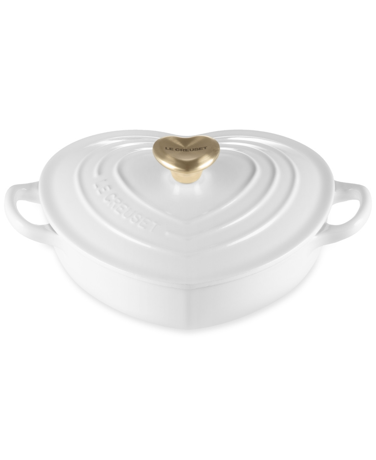 Le Creuset Cast Iron 1.25-Qt. Traditional Heart Dish - White | Macy's