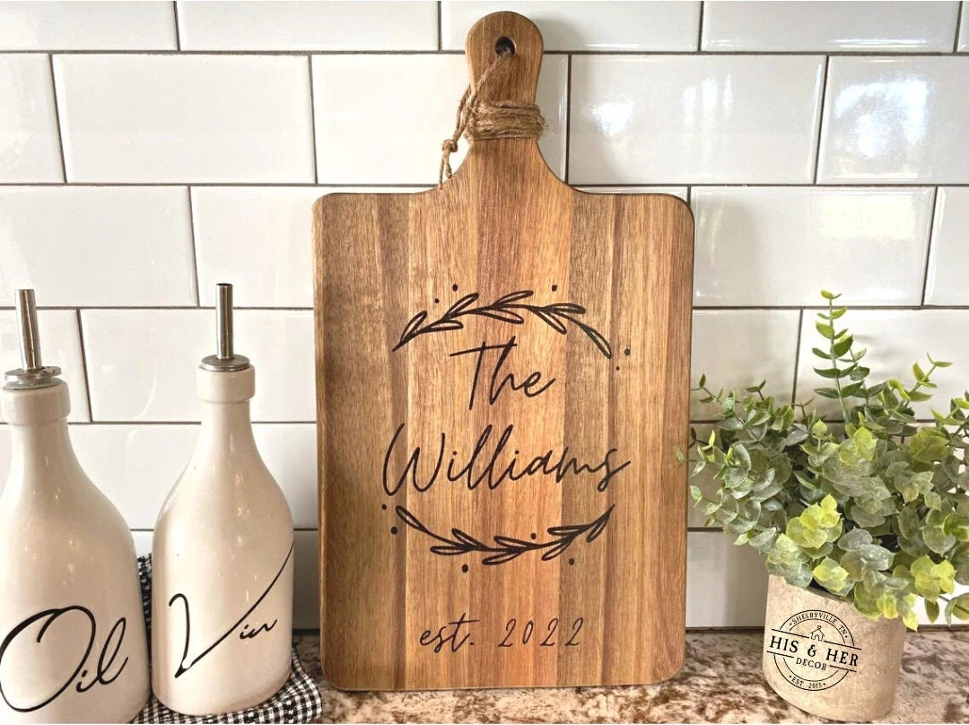 Personalized Cutting Board Wedding Gift | Acacia Cutting Board | Personalized Gifts | Bridal Show... | Etsy (US)
