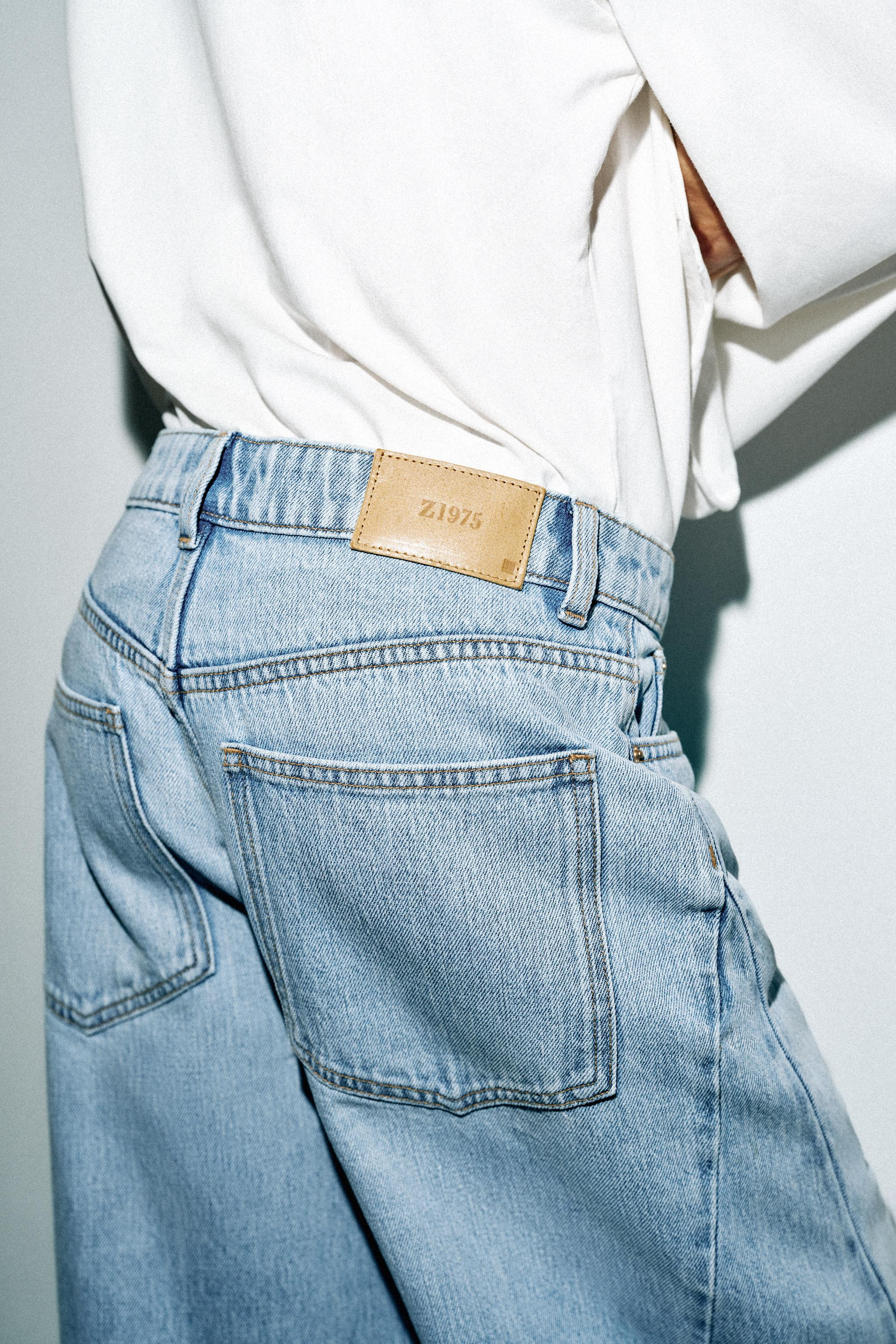 Z1975 HIGH-RISE BARREL LEG SEAM JEANS | Zara Canada