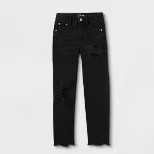 Girls' Distressed Girlfriend High-Rise Jeans - art class™ Black | Target