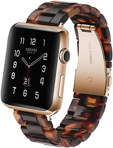 SUNDAREE Compatible with Resin Apple Watch Band 38mm 40mm 42mm 44mm Series SE 6 / 5/4/3/2/1 Women... | Amazon (US)