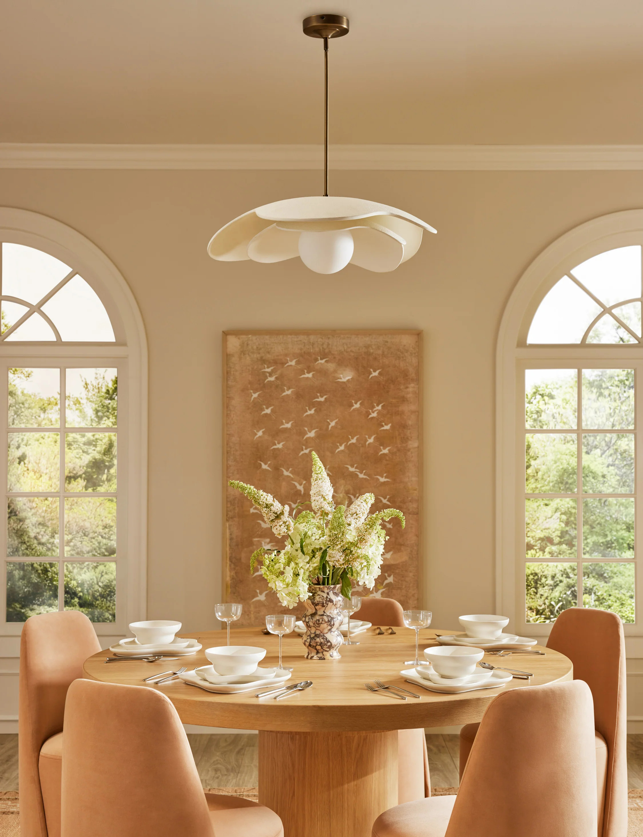 Soft Petal Pendant Light by Lolly Lolly Ceramics | Lulu and Georgia 
