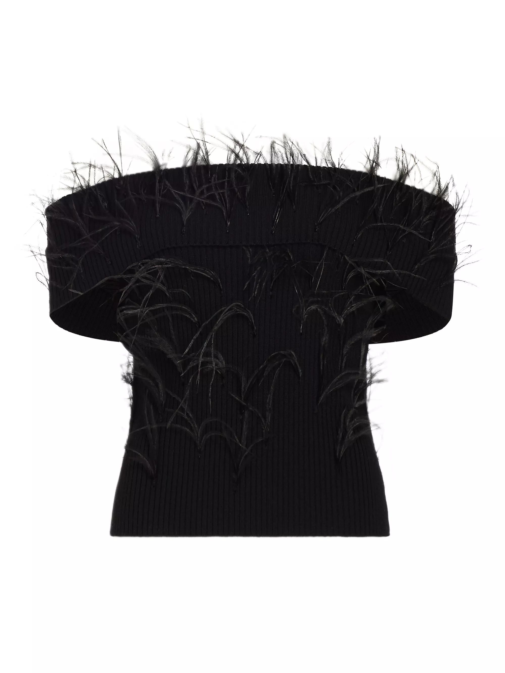 Mindy Off-The-Shoulder Feather Top | Saks Fifth Avenue