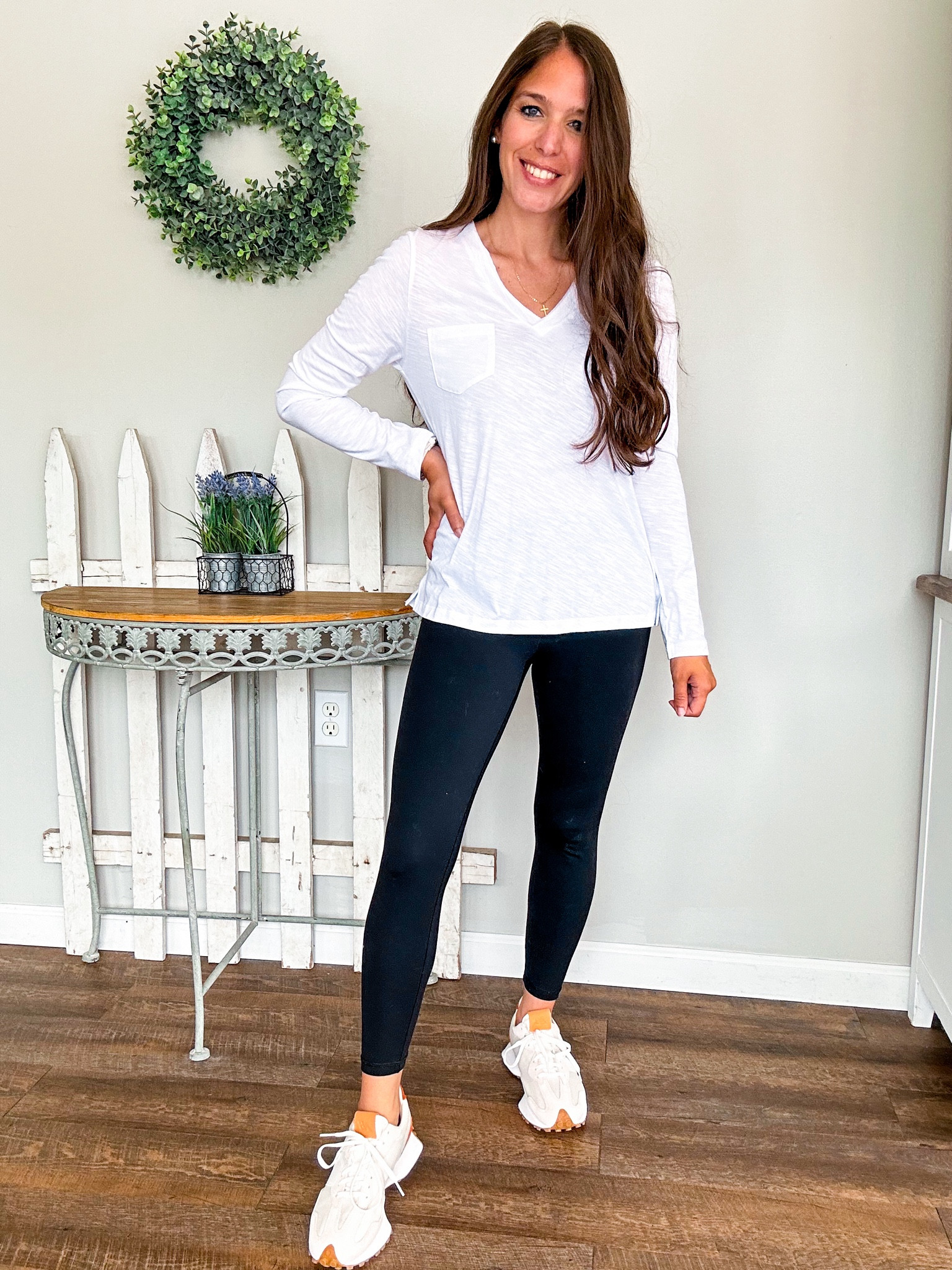 V neck long sleeve basic from Nordstrom anniversary sale! Wearing XS 

#LTKSaleAlert #LTKxNSale #LTKSummerSales