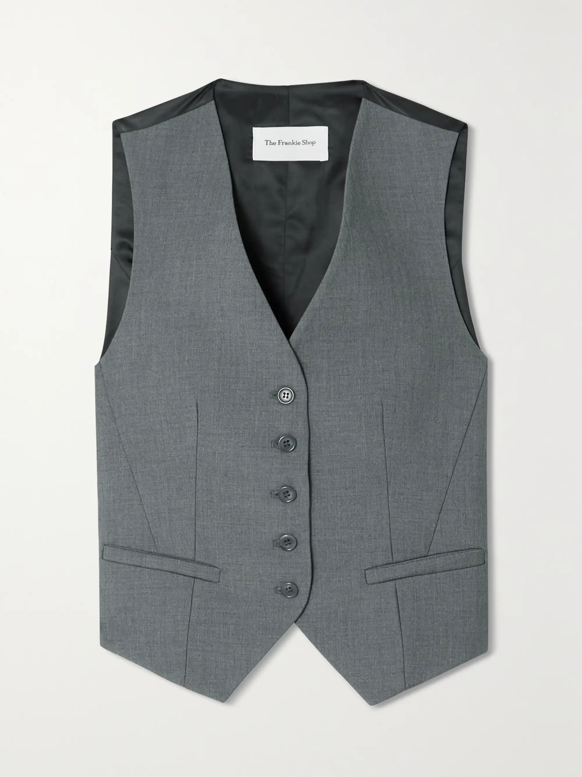 Gelso grain de poudre and satin vest | NET-A-PORTER (UK & EU)