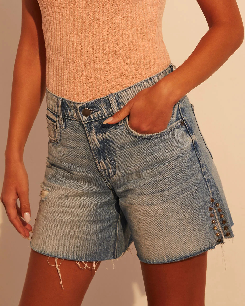 Oakley High Rise Denim Shorts | VICI