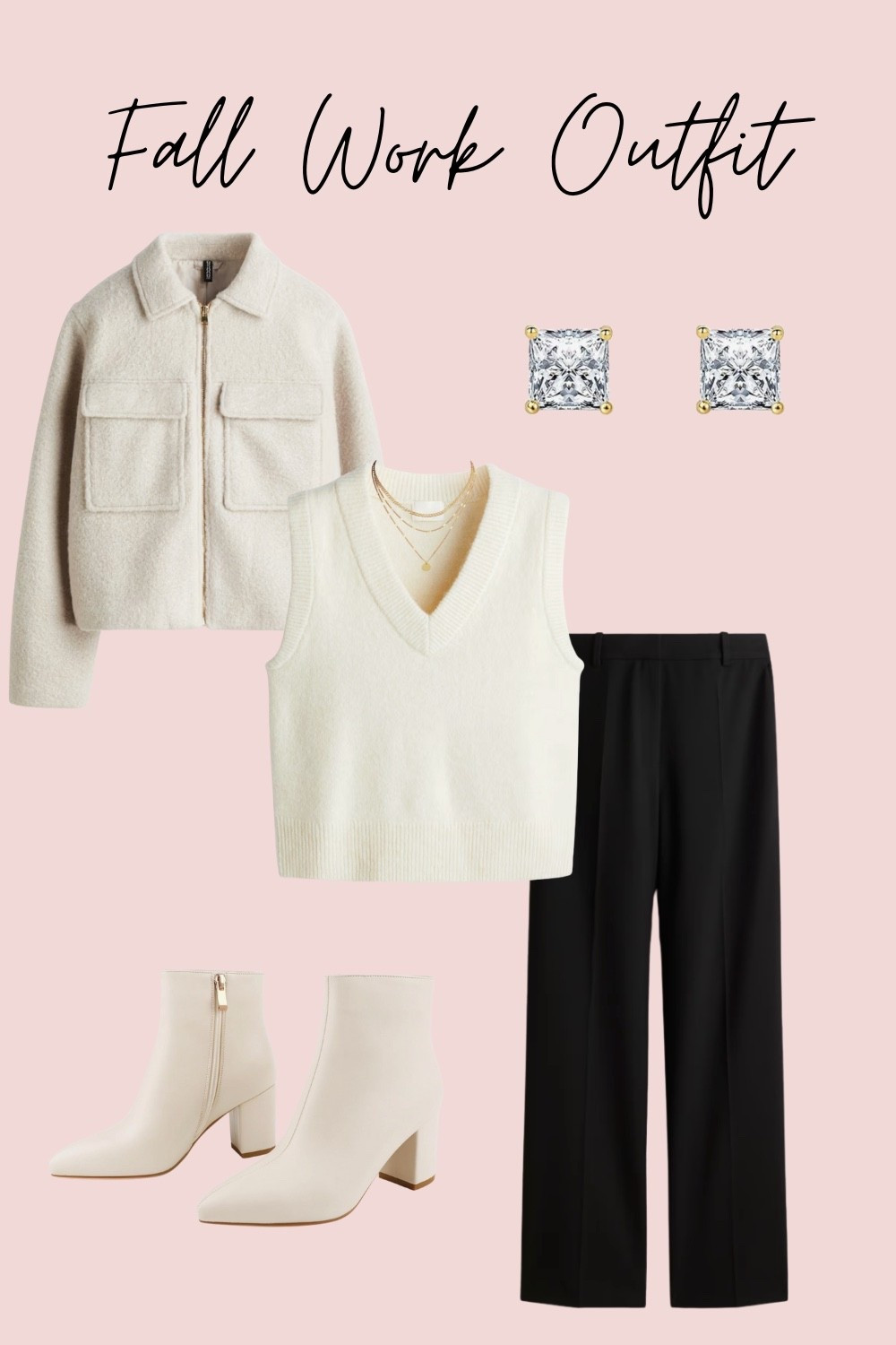 Fall wear. Fall Fashion. Fall Fashion. Fashion. Fall Outfit. Boots. Sweater. Slacks. Work outfit. Booties. Ankle boots. Accessories. Earrings. 

#LTKWorkwear #LTKootd #LTKSeasonal