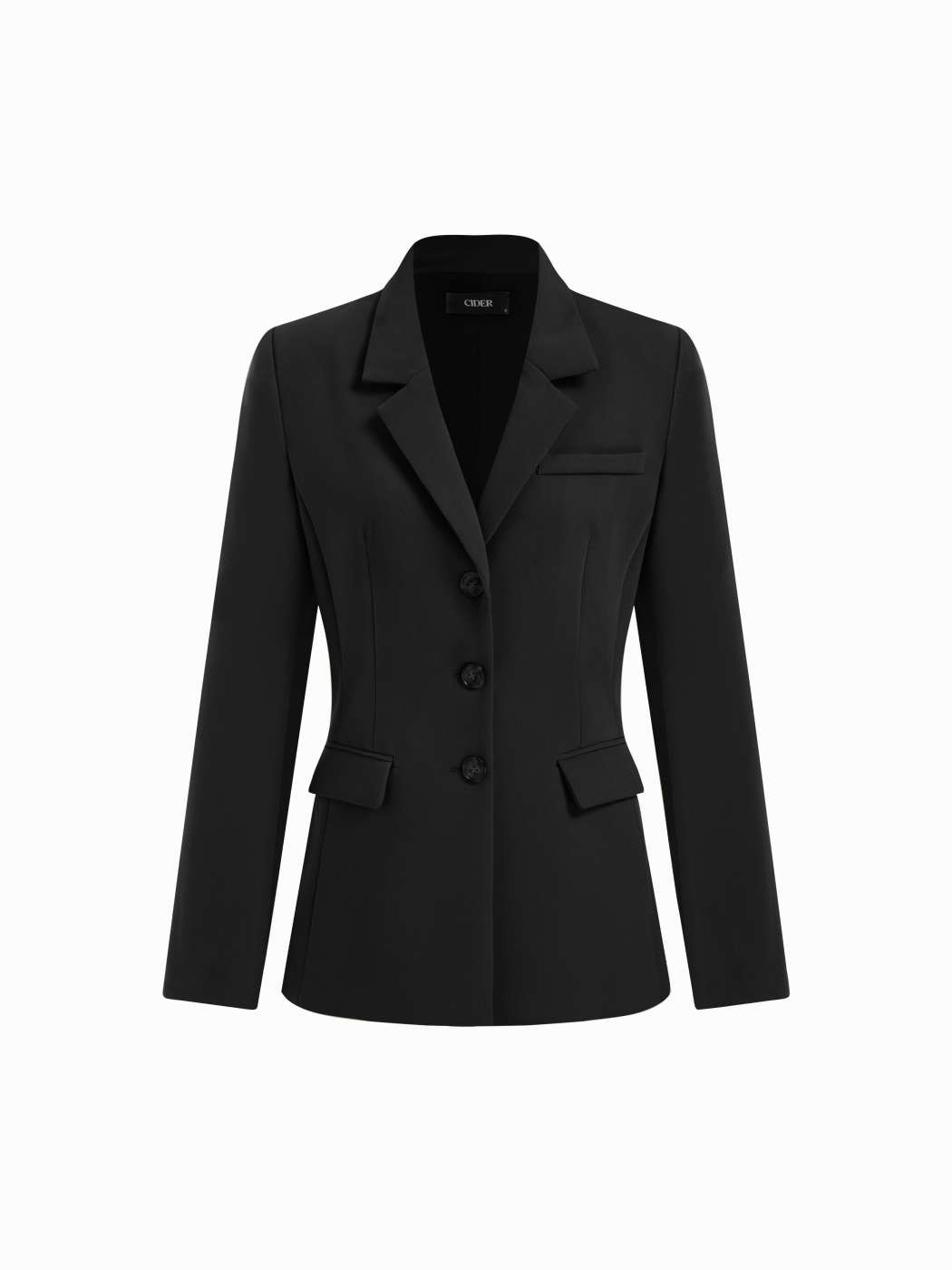 Collar Short Sleeve Peplum Belted Blazer With Shoulder Pads CHF 52.90 | Cider