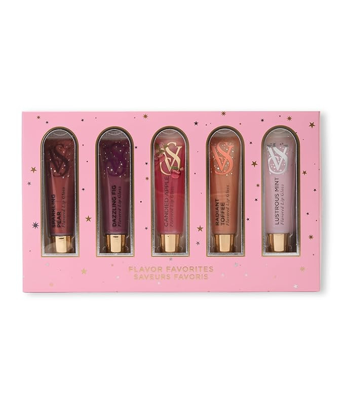 Victoria's Secret Lip Gloss Gift Set, Flavor Favorites, Flavored Lip Gloss Set for Women, Include... | Amazon (US)