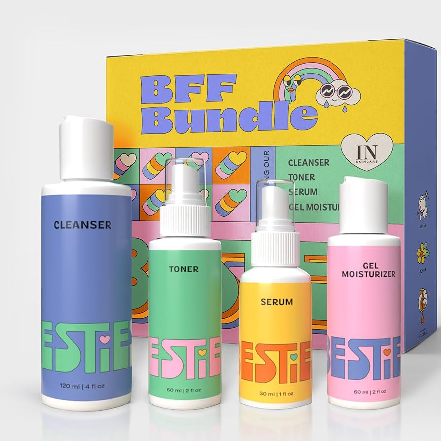 InstaNatural BESTIES BFF Four Step Teen Skincare Kit | Simple Skincare for Healthy Skin (Cleanser... | Amazon (US)