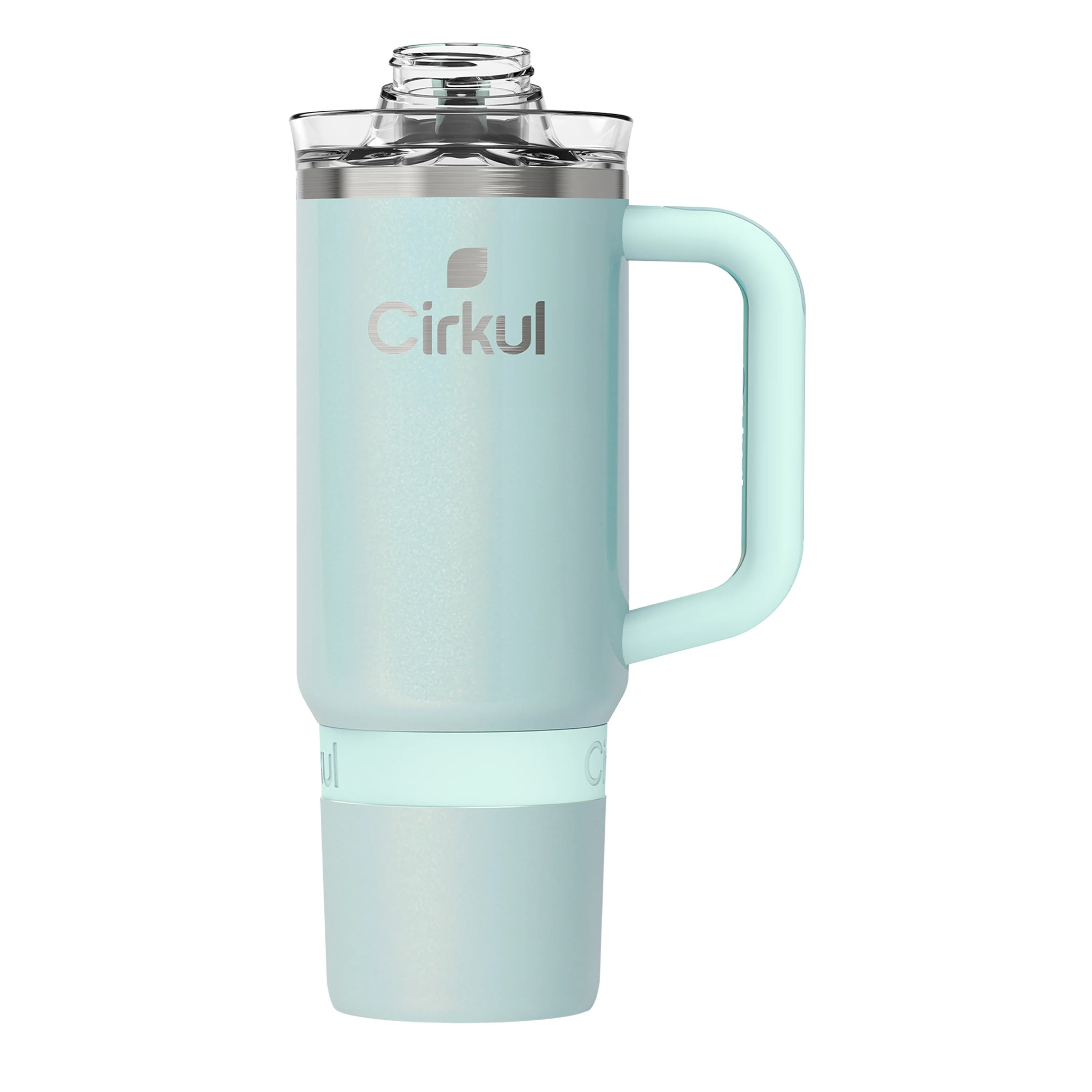 Cirkul 30oz Travel StrawSip Double-Wall Insulated Stainless Steel Tumbler with Handle, Azure Shim... | Walmart (US)