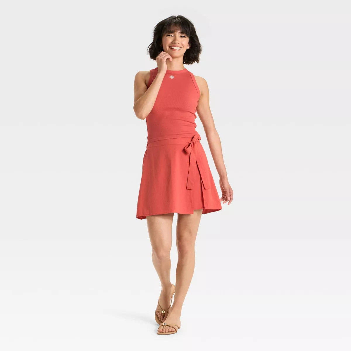 Women's Slim Fit Knit Tank Top - A New Day™ Red XS | Target