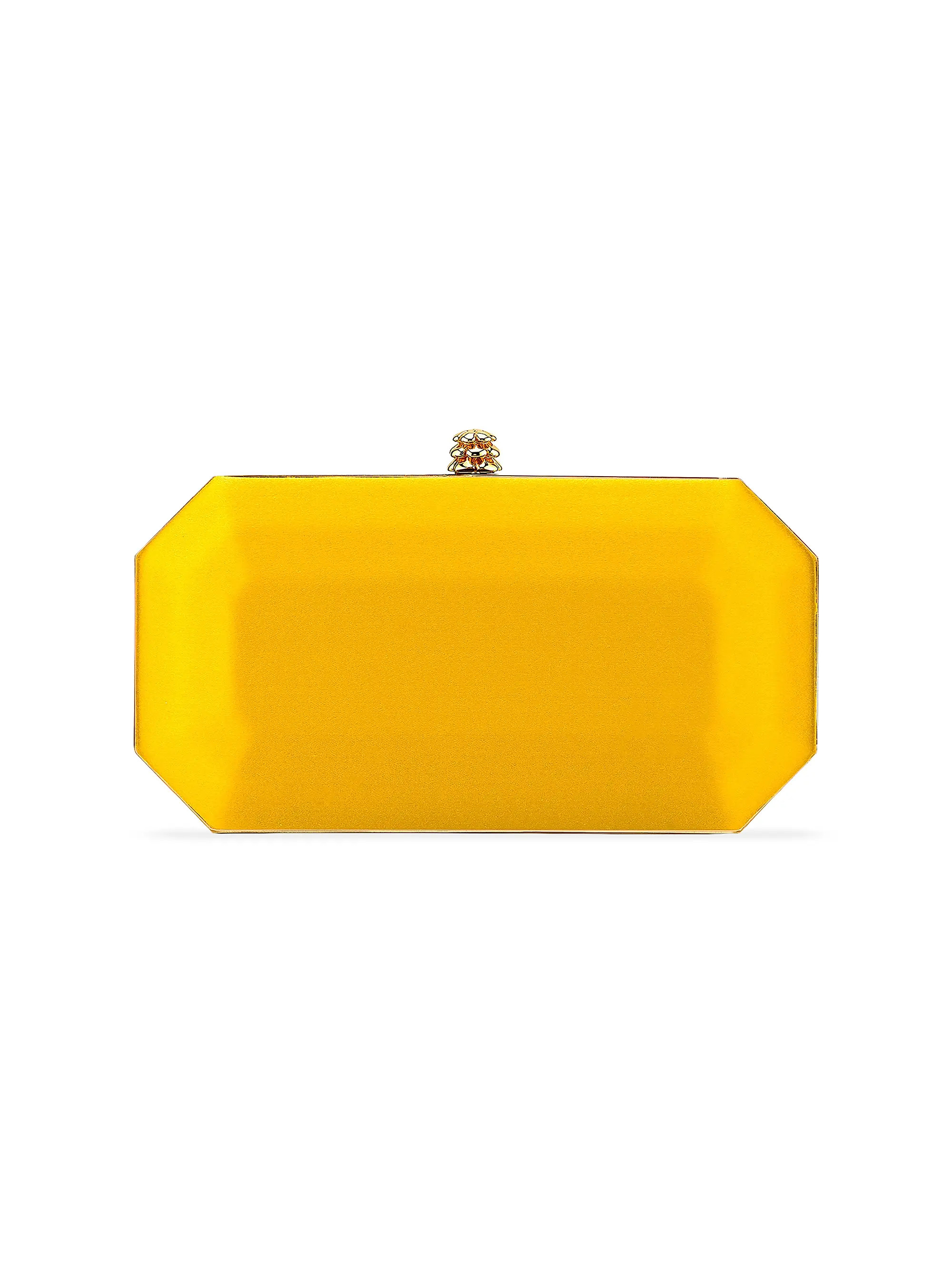 Perry Clutch Small Satin with Gold Hardware | Saks Fifth Avenue