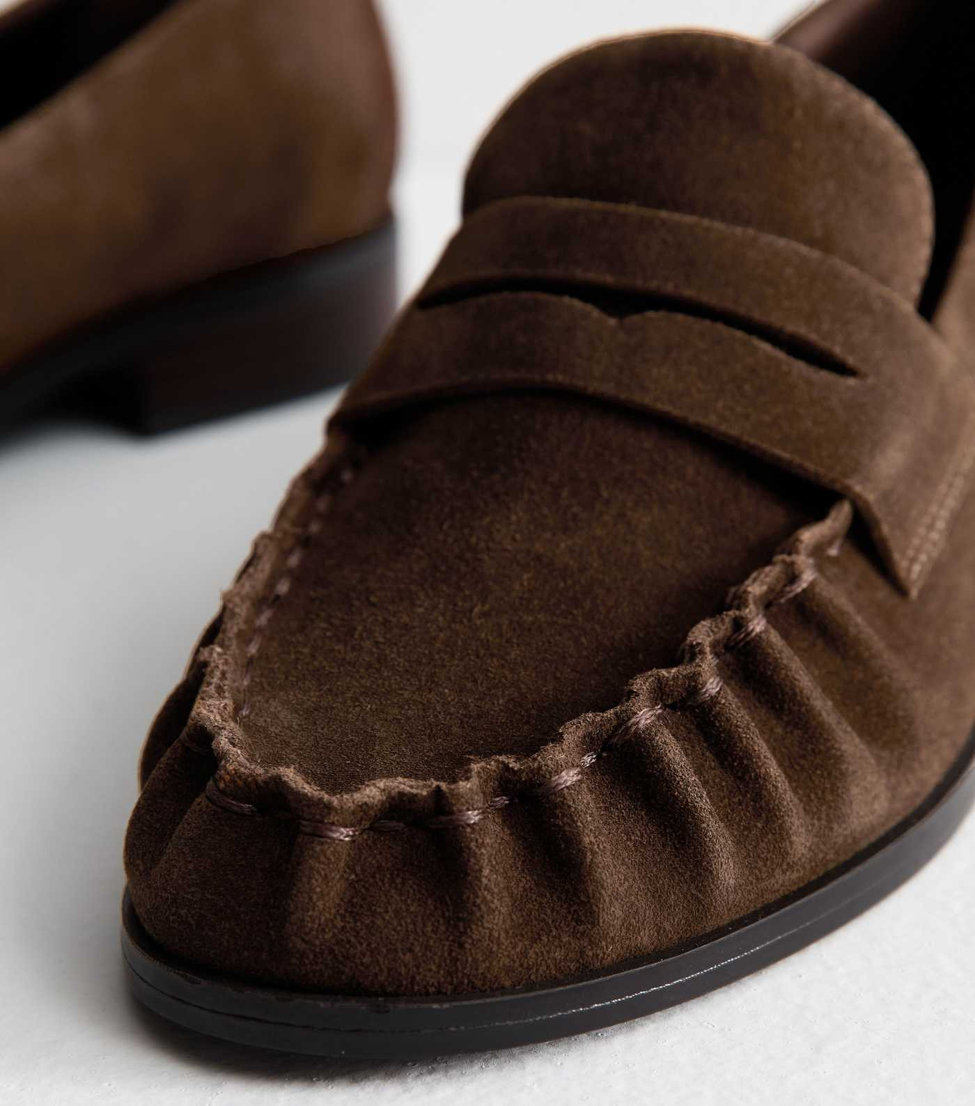 Brown Suede Almond Toe Loafers | New Look | New Look (UK)