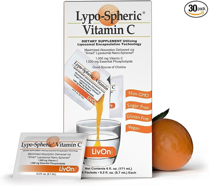 LivOn Laboratories Lypo–Spheric Liposomal Vitamin C 1000mg - No Sugar, Immune Support, Plant Ba... | Amazon (US)