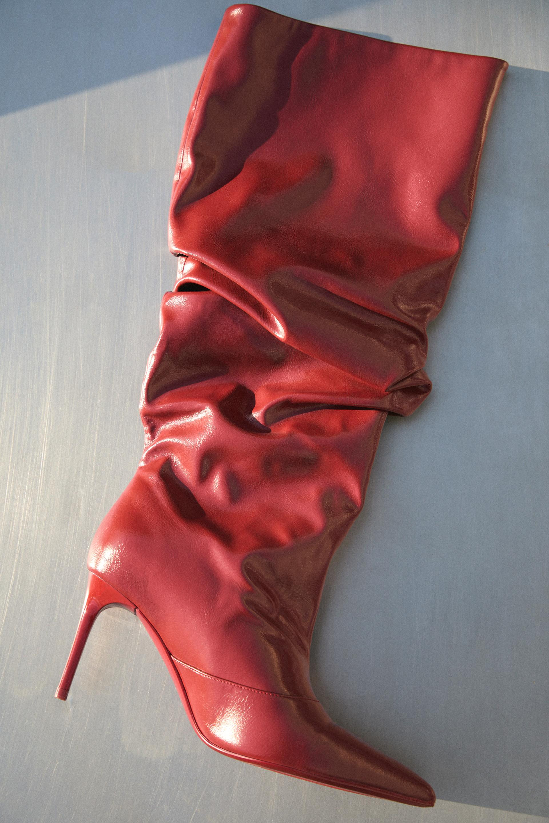 Slouchy high-heel knee-high boots - Women's Boots and ankle boots | Stradivarius United Kingdom | Stradivarius (UK)