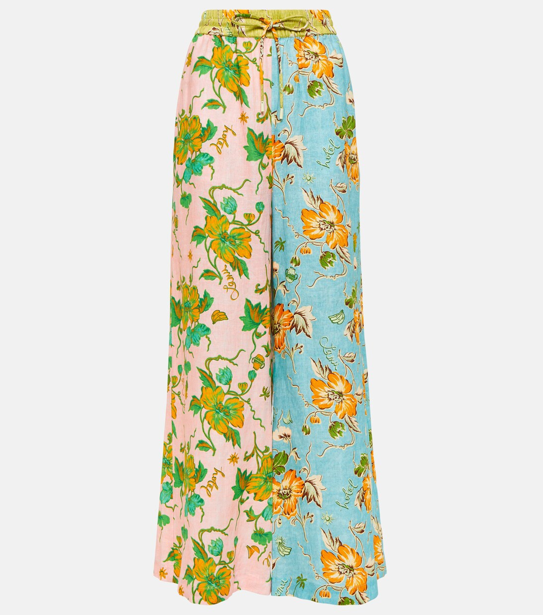 Floral linen wide-leg pants | Mytheresa (US/CA)