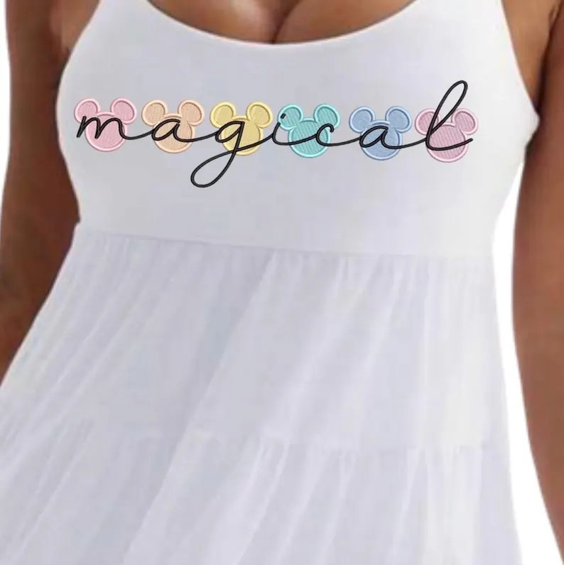 White Pastel Magical Disney Flowy Tennis Dress, Disney Outfit for Women, Mickey Pastels - Etsy | Etsy (Global)