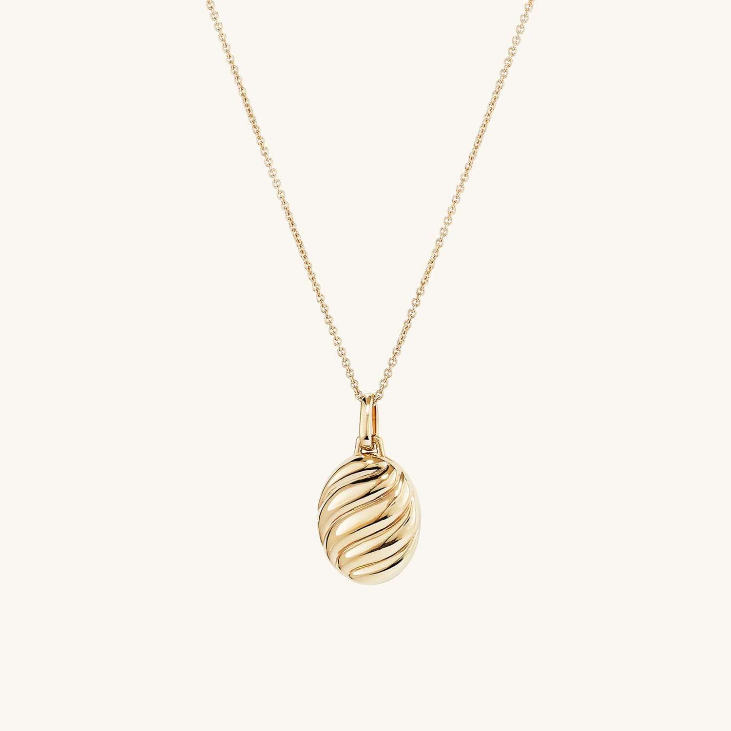 Croissant Oval Locket Necklace | Mejuri (Global)