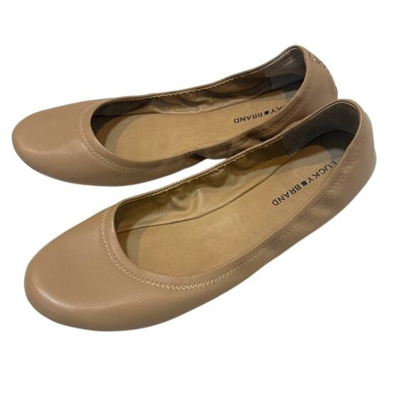 new NWOT Lucky Brand Emmie 13 ballet leather round toe flats slip on shoes 3071 | Poshmark
